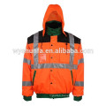 ANSI Class 3 Hi Vis 2 Two-Tone PU-Coated 100% Polyester Work Waterproof Windproof Jacket